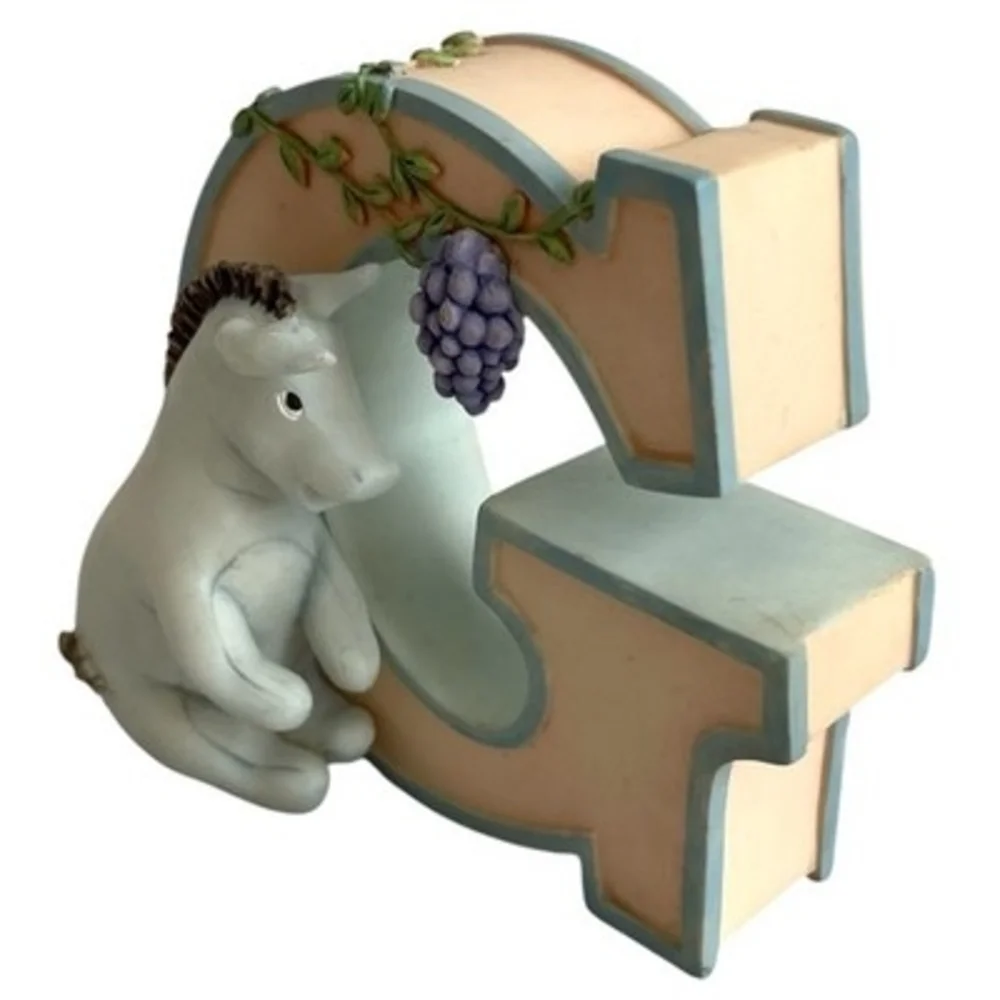 Vintage Disney Alphabet Letter G Eeyore Classic Pooh Nursery Decor 3”